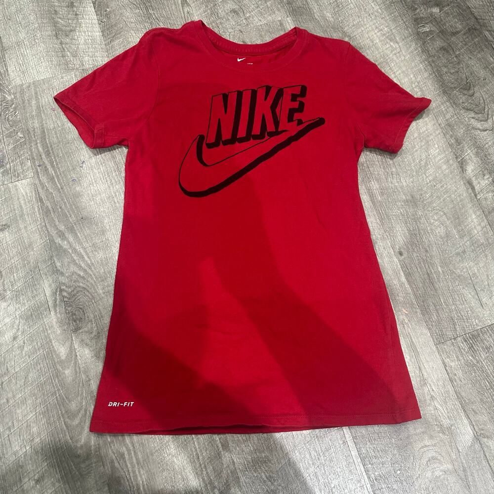 Nike Dri-FIT‎ Red Graphic Tee Athletic Cut Short Sleeve Women’s XS